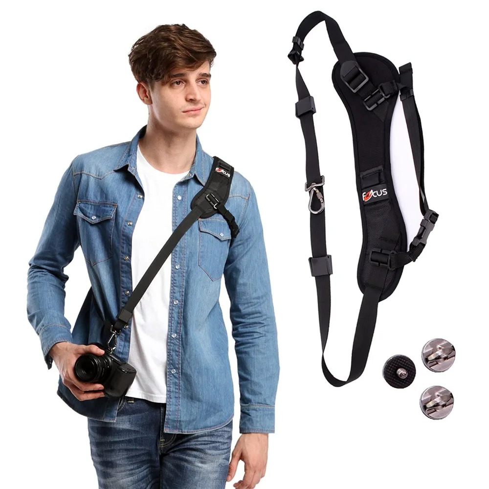 camera strap Belt Quick Rapid Shoulder Sling Neck for Camera DSLR(Black