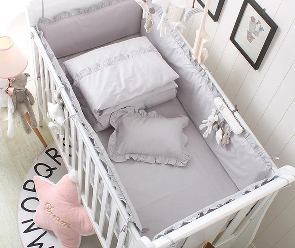 Baby Bedding Set Bumper Cotton Princess Style Baby Bed Linens