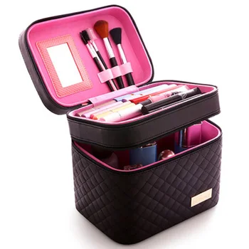

Women Cosmetic Box Designer High Quality Portable Cosmetic Bag Large Capacity PU Cosmetic Bag Women Makeup Dedicated Tlan01