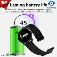 Новое поступление умный Браслет 45 дней в режиме ожидания времени монитор сердечного ритма крови Давление монитор уведомлением sms-сообщением Sports Tracker