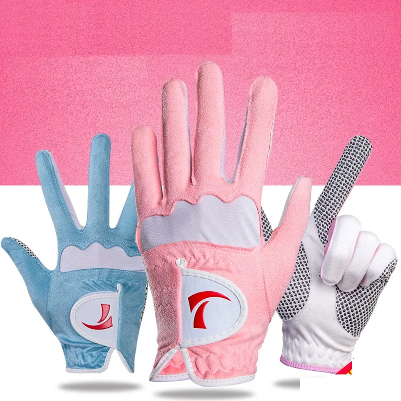 Luvas de Golfe Feminino Durável Microfibra Respirável Macio Fitness Sport Grip Luvas Femininas Anti-skid Protetor Solar D0632