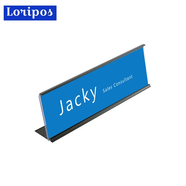 10 inches metal office name plate card holder aluminum table desk