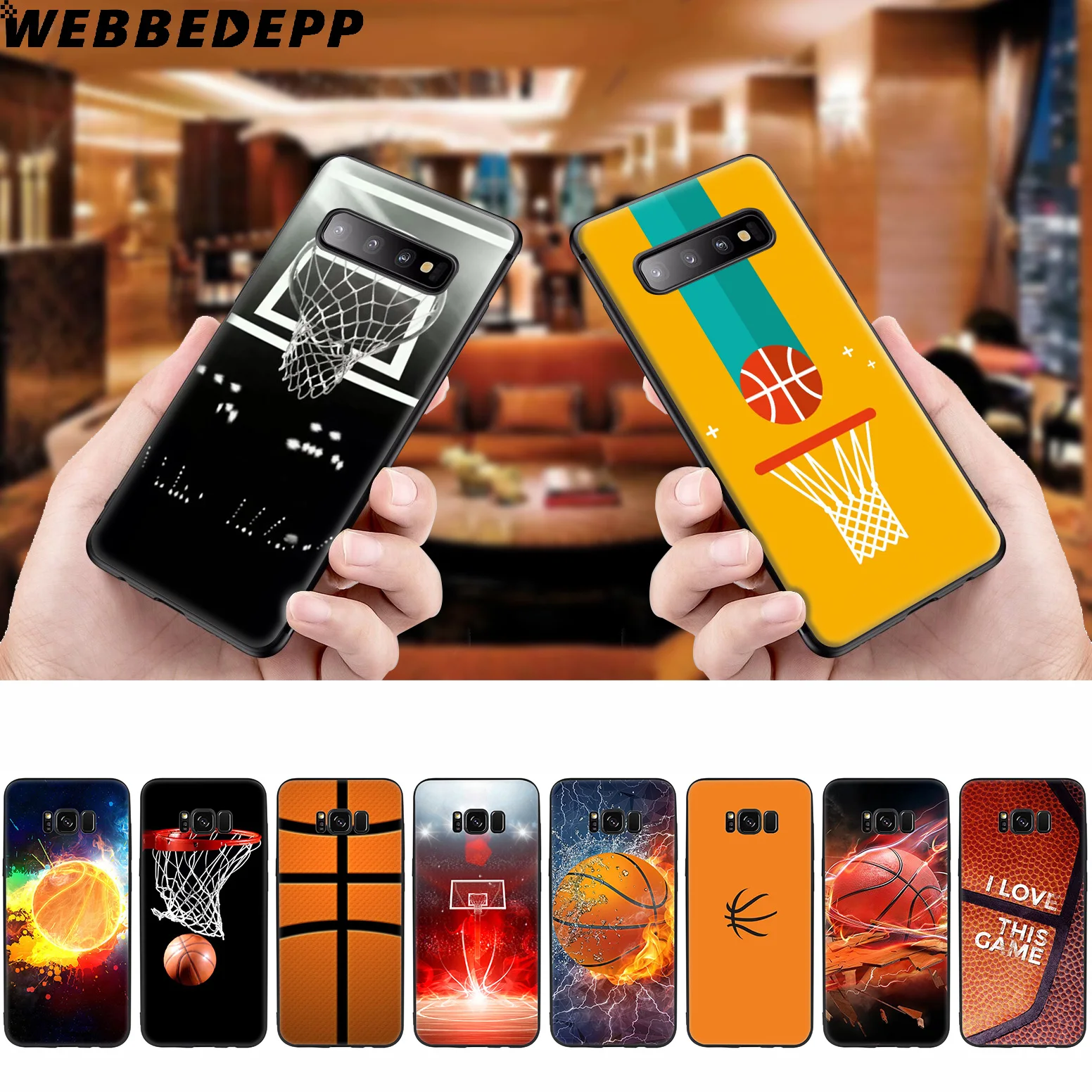 WEBBEDEPP Баскетбол Искусство полет мягкий чехол для Samsung Galaxy S10 S10e S9 S8 Plus S7 S6 Edge &amp J6 2018