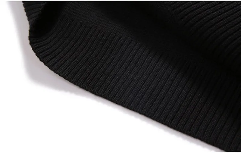 Бренд большого размера XXL-7XL мужской свитер осень-зима свободный свитер в повседневном стиле мужской круглый вырез черный пуловер