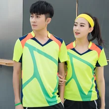 Новинка! быстросохнущие спорт, бадминтон рубашки одежда, одежда для сна, Для женщин/Для мужчин, рубашка для настольного тенниса, рубашка для настольного тенниса, Одежда наборы футболки A113