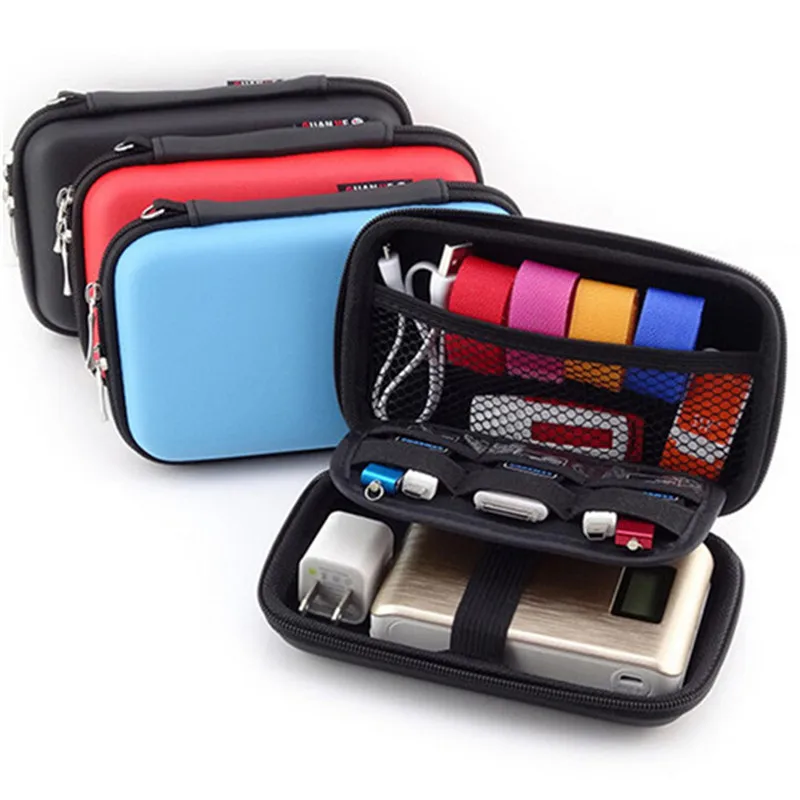 1PC High Capacity Bag Devices USB Cable Data Line Travel Insert Portable Digital Data Packet Mobile Case Digital Gadget