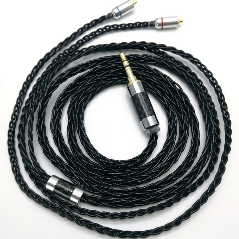 

RG01 MMCX Cable 3.5/2.5mm Balanced 8-Core Copper Silver Plating Use For SE846 ZS10/ZS6/ES4 LZ A5 NICEHCK HK6 no Ear Hook