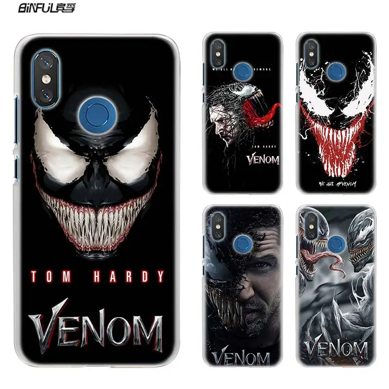 

Marvel Super Hero Venom Case for Xiaomi Redmi Note 7 K20 Go 6 6A Pro S2 Mi 9T Play 8 lite A2 A1 Hard PC Phone Cover Coque Bags