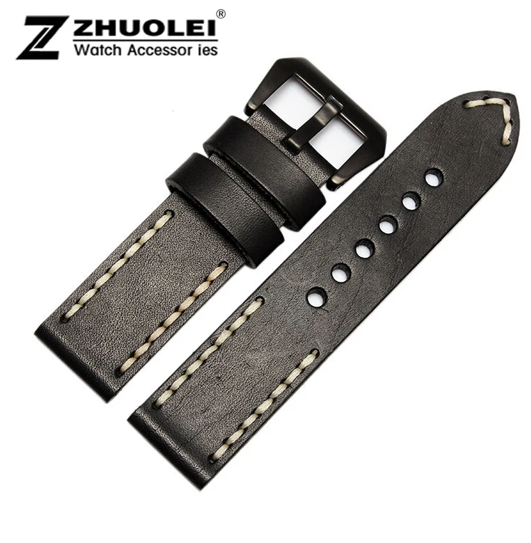 20mm 22mm 24mm New Soft Smooth Black High Quality Genuine Leather Watch Band Strap Brushed Steel Clasp Buckle For BRAND 20mm 22mm 24mm New Soft Smooth Black High Quality Genuine Leather Watch Band Strap Brushed Steel Clasp Buckle For BRAND