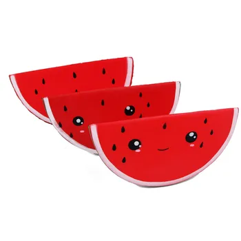 

1pc soft rebound flexible PU plastic squishy fruit watermelon toy children kids baby bebe play safe lovely kitchen decoration
