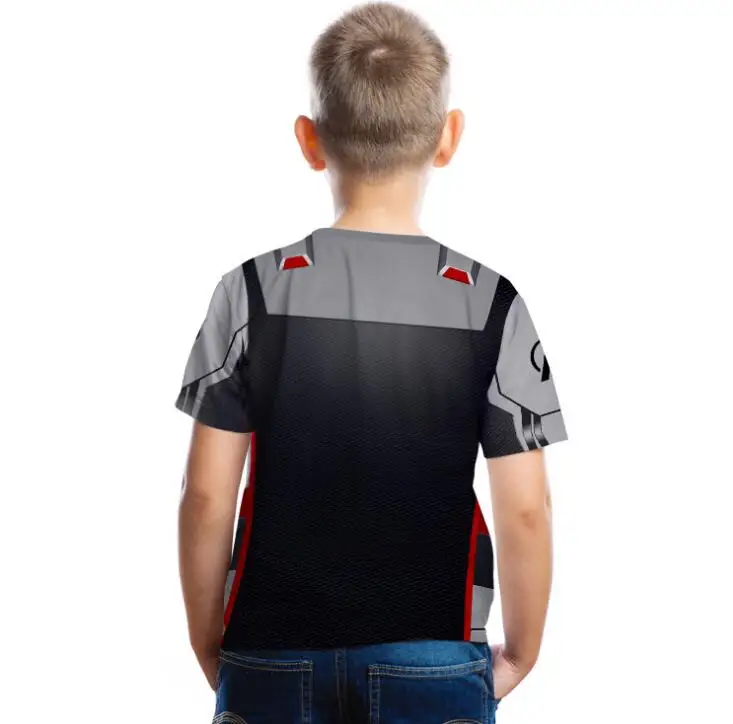 The Avengers 4 Endgame Quantum Realm Kids Hoodies 3D printing Short sleeve Cosplay children Up Hooded boy girls Costume Jacket