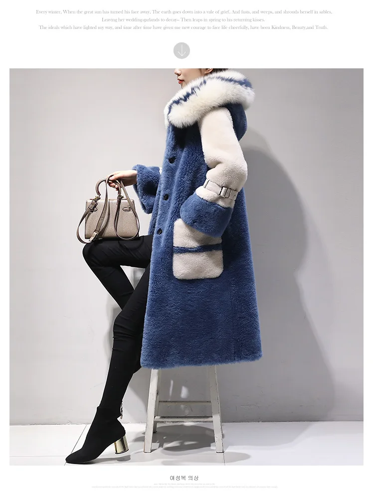 Thicking/осенне-зимняя меховая куртка для женщин, длинная куртка-пуховик, пальто, однобортное Прямое пальто Ropa de invierno para mujer