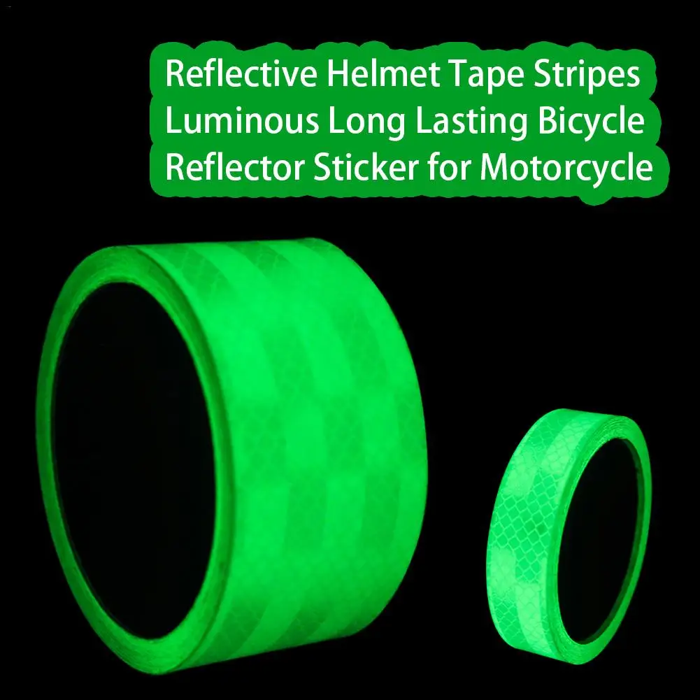 Motorcycle Reflective Helmet Tape Stripes Luminous Long Lasting Warning
