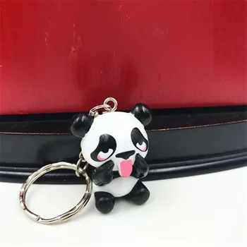 

Cartoon Panda Pendant Keychain Bag Mini PVC Cartoon Animal Keyrings Key Chain Party Favors Best Gift Toy