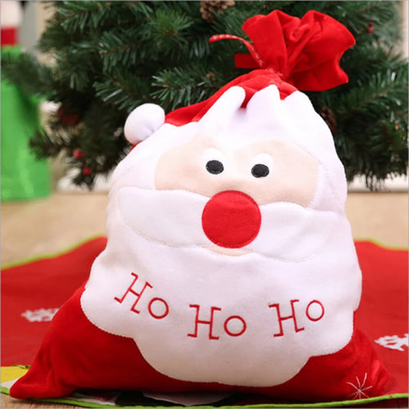 Santa Claus Gift Bags Party Cookie Candy Bags Belt Gift Bags Packing DIY for Kids Candy Bags Christmas Decoration