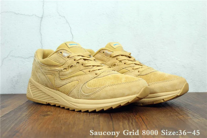 

New Arrivals Saucony Grid 8000 "Desert" Women's Running Shoes Sneakers Saucony Women's Sports Shoes Tan Color Eur Size 36-39