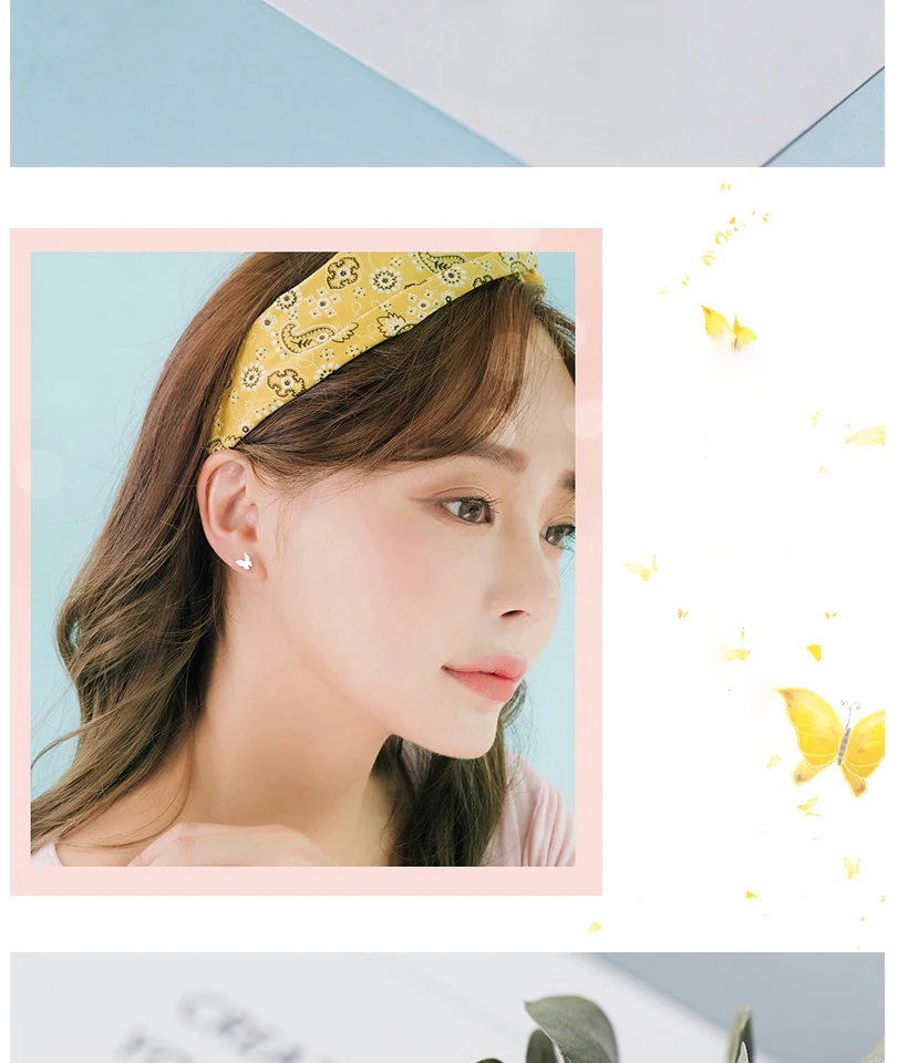 Korean Minimalist Butterfly Stud Earrings 925 Sterling Silver For Women Girls Kids Fashion Luxury Mini Brincos aros de plata 925 (3)