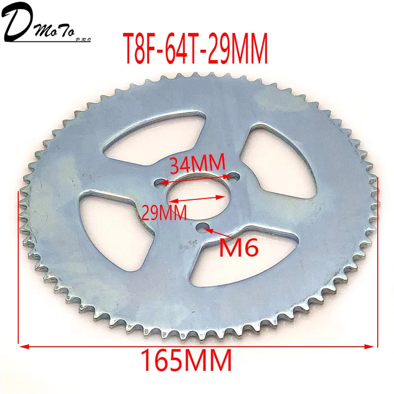 38 44 54 64 74 Tooth 38T 44T 54T 64T 74T T8F 35MM Rear Sprocket Mini Moto ATV Quad Dirt Pit Pocket Bike Cross 47cc 49cc Parts - Image 3