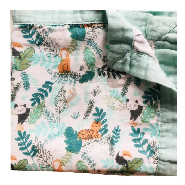purple four layer bamboo baby muslin blanket Muslin Tree swaddle better