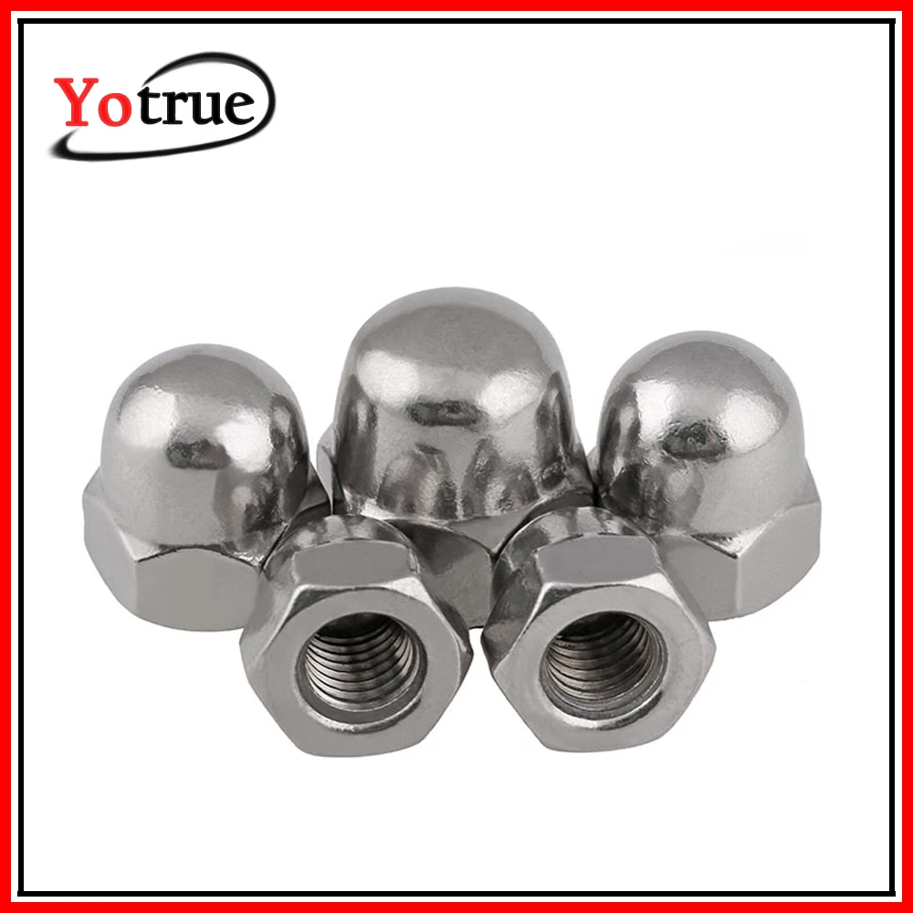 5-10pcs/lot stainless steel 1/4 5/16 3/8 7/16 1/2 5/8#6#8#10 British/American system Nuts Acorn Nuts cap nut blind nuts