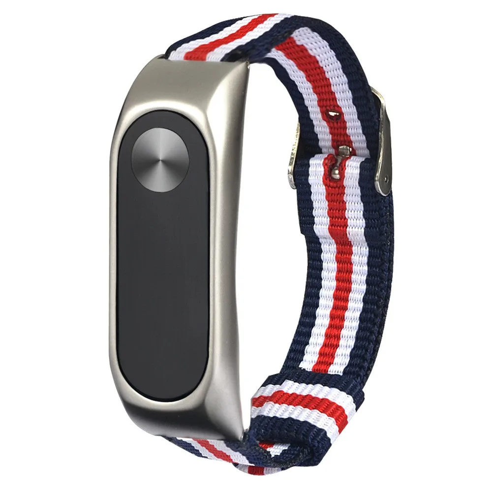 

Nylon Nato Watch Strap Sport Adjustable Watch Band Clasp Replacement Metal Case Kit For XIAOMI MI Band 2 6J12 Drop Shipping