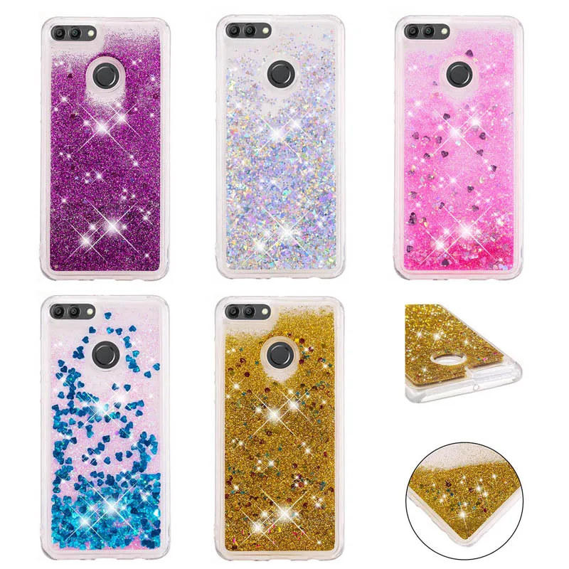 

Glitter Liquid Sand Quicksand Case Soft Silicone Phone Cover Shell Coque Fundas for Huawei Y5 Prime Y6 Y9 2018 Honor 7A 9N 9i 10