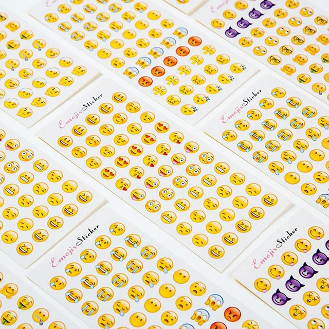 a18 12 sheets kawaii cute phone computer emoji decorative stickers kawaii sticker sheets