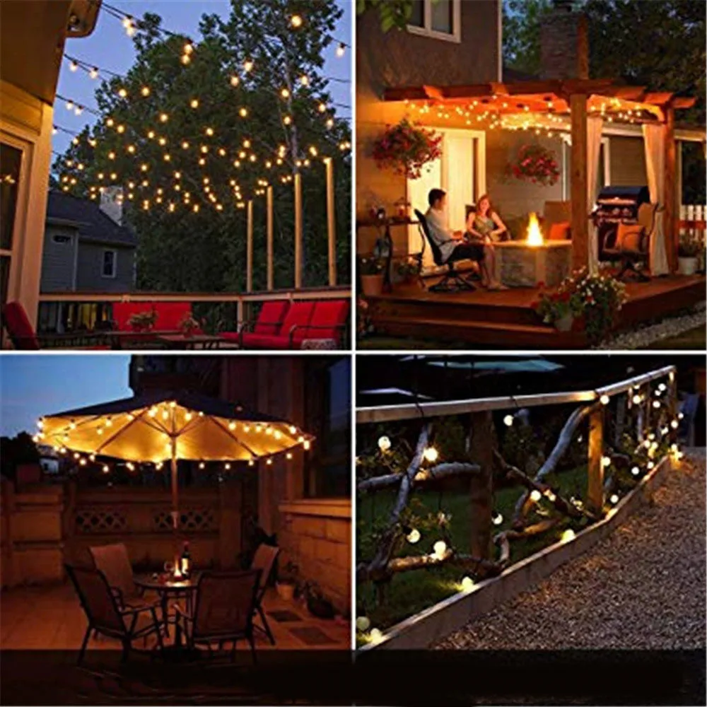 CF Grow 4.2M waterproof string light with 25 G40 copper wire LED bulb fairy tale decorative lights for holiday garden party CF Grow 4.2M waterproof string light with 25 G40 copper wire LED bulb fairy tale decorative lights for holiday garden party