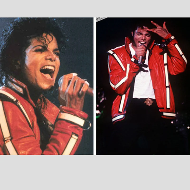 Классический Панк новинка редкий крутой мужской красный MJ Майкл Джексон Thriller