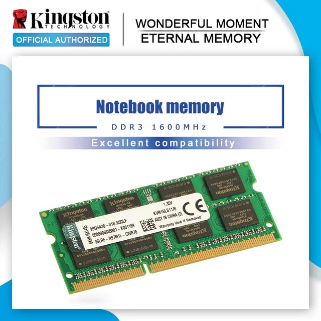 Original Kingston Memory Intel Gaming Memory DDR3 RAM 8GB 4GB 1600Mhz Notebook memory RAM Memory Sticks DDR4 3200MHz 2666MHZ 16G 1