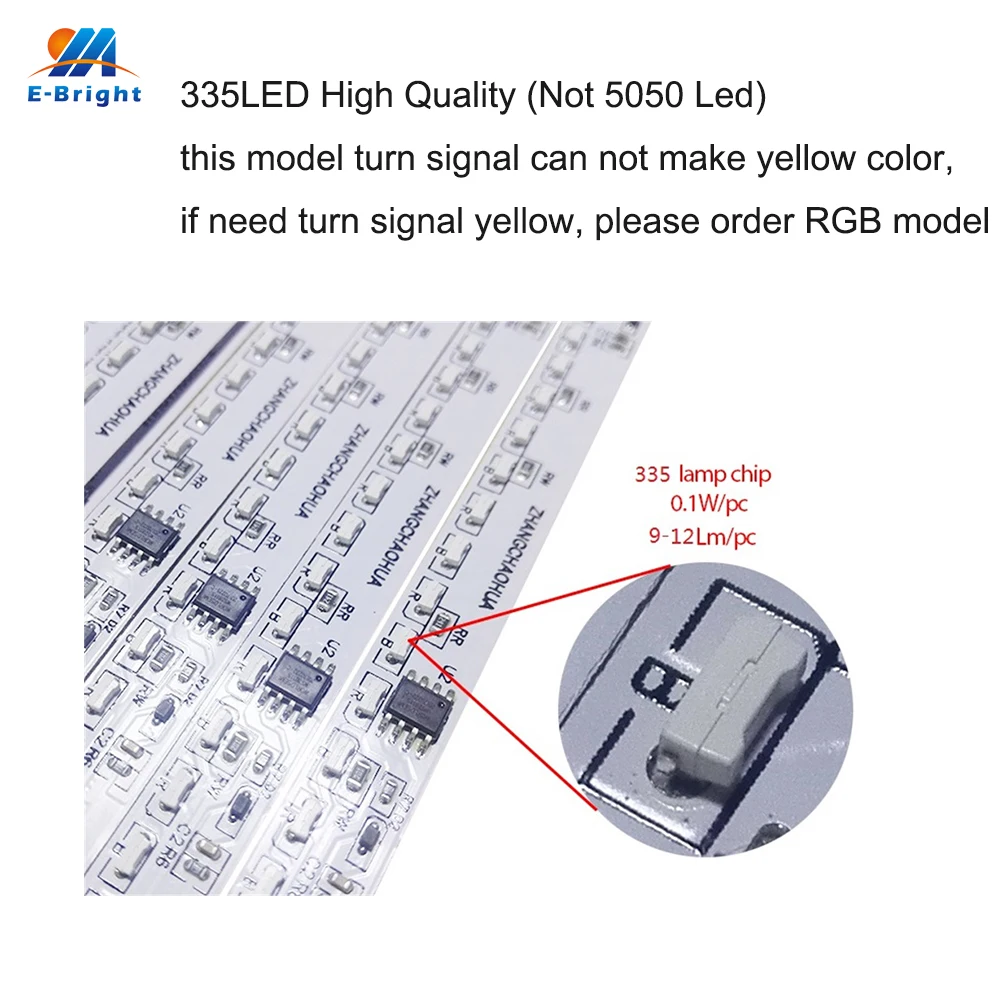 YM E Bright 1 комплект 120 см 150 335 светодиодный динамический стример для стайлинга