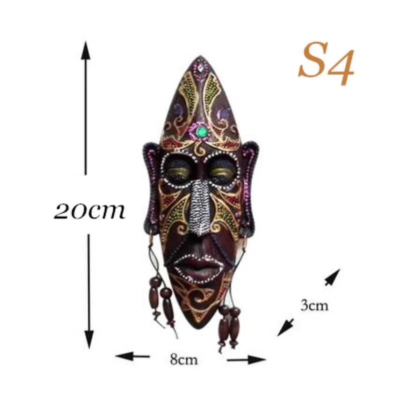 Африканские фигурки, маска, подвесная, креативная, бытовая, KTV, баров, крыльца, украшение, изделия из смолы, винтажное, религиозное, украшение для дома - Цвет: As picture shown