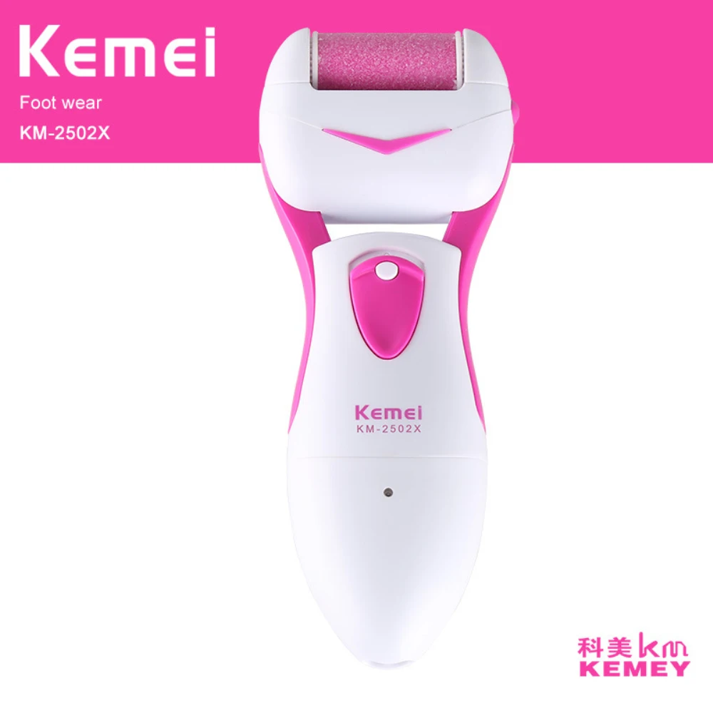 

Kemei Electric Foot File Callus Remover Electric Foot Care Remover with 2 Replaceable Heads Dead Skin Care Foot Tool 40D