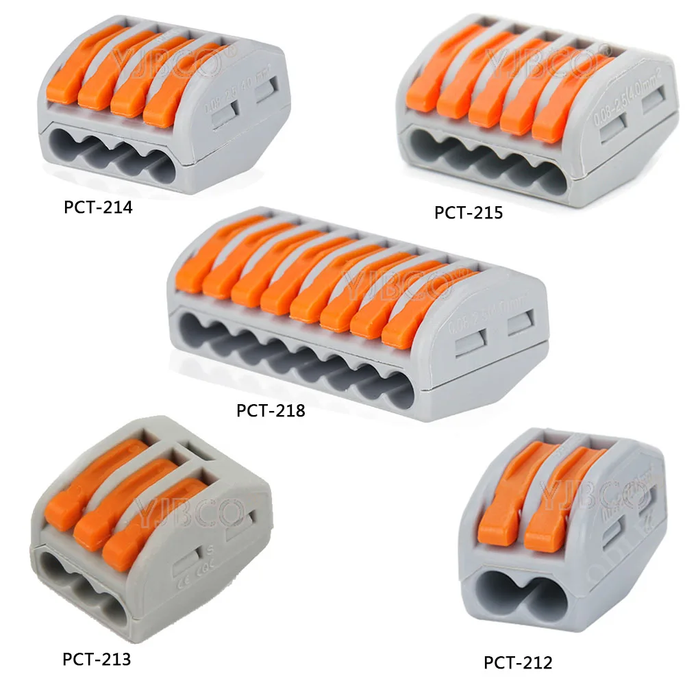 

2pin 3pin 4pin 5pin 8pin 1-100pcs Connector Conductor Terminal Block Wago connector Universal Compact Wire