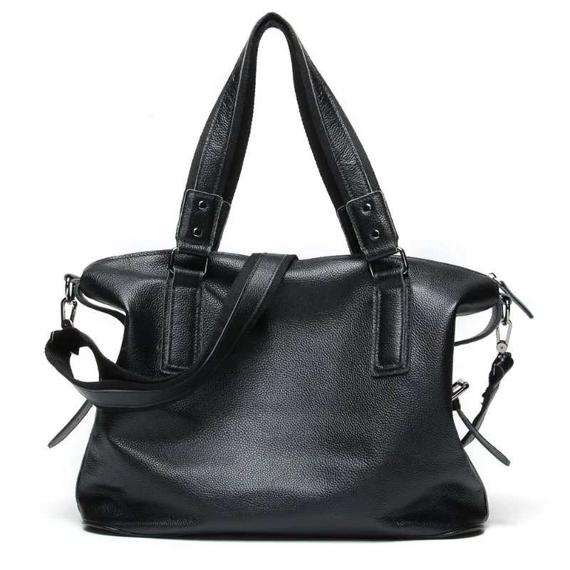 

Genuine Leather Men Bag Casual Shoulder Bags Tote Bag With Zipper Handbags For Men Messenger Bag Bolsa Feminina