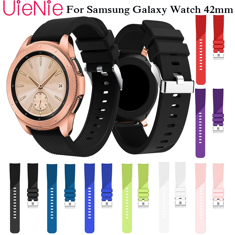 

20mm watchband for samsung Galaxy watch 42mm striped replacement bracelet band strap for samsung gear S2 wristband accessories