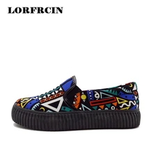 2017 New Arrival Autumn Winter Fashion Shoes Woman Casual Canvas Shoes Geometric Pattern Women Flats Women Loafers