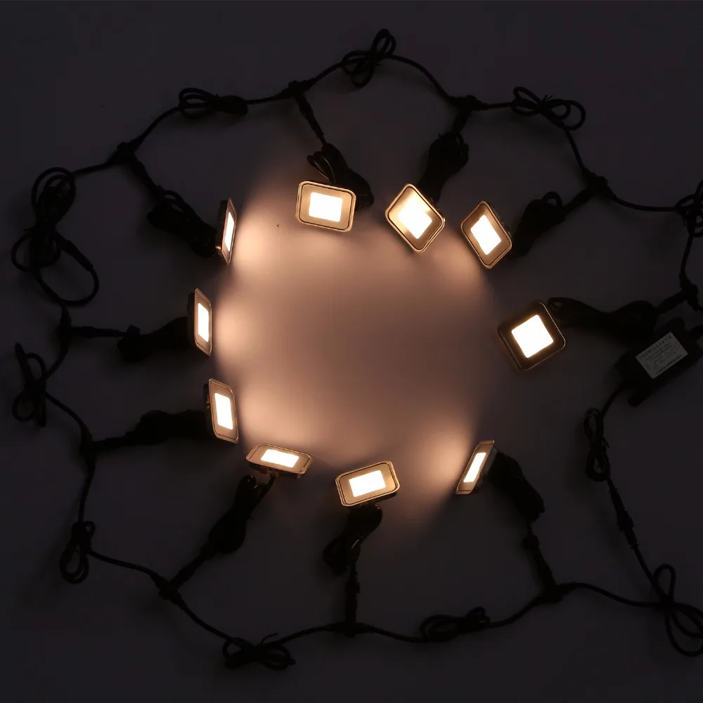 Luzes do Jardim Chão Levou Recesso Impermeável Lâmpada Shopping Centers Quadrado Hotéis Iluminação Decorativa 10 Pçs - Set B102-10 Dc12v 13 Luzes e Iluminação