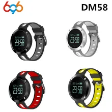 696 DM58 сердечного ритма Smartband крови Давление монитор браслет Фитнес трекер IP68 Водонепроницаемый Bracklet для IOS Android