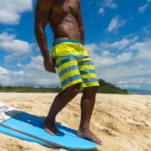 WD111 Новые повседневные мужские пляжные Пляжные шорты трусы в полоску купальник пляжный отдых мужчины Шорты surf siwm Шорты sunga