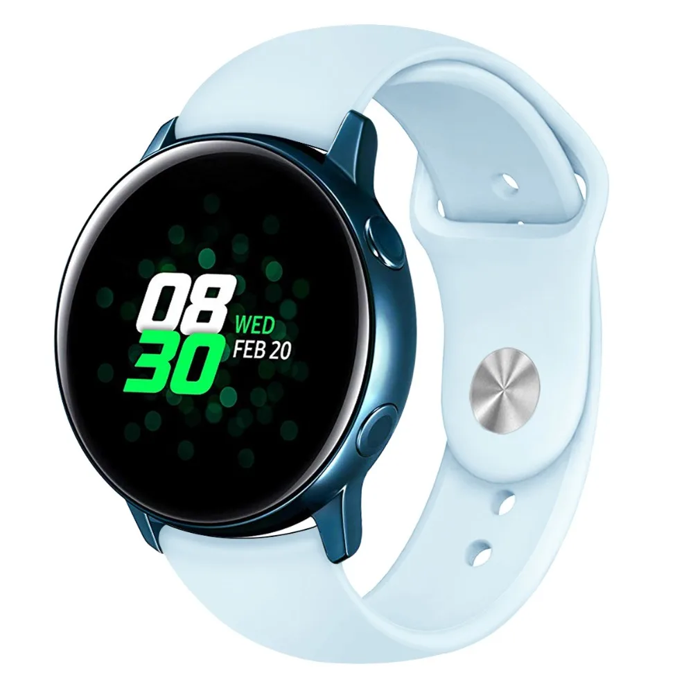 Спортивные ремешки для samsung Galaxy Watch Active ремешок 20 мм ремешок для часов силиконовые ремешки для Galaxy Watch 42 мм умные Ремешки для наручных часов