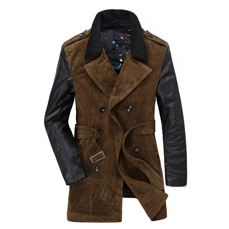 Long Brand-Clothing Men's Overcoat Atmosphere Cotton Dust Coat High-Quality Goods Lambs Warm Winter Wool Coat Brown Black M 2XL цена Long Brand-Clothing Men's Overcoat Atmosphere Cotton Dust Coat High-Quality Goods Lambs Warm Winter Wool Coat Brown Black M 2XL цены онлайн
