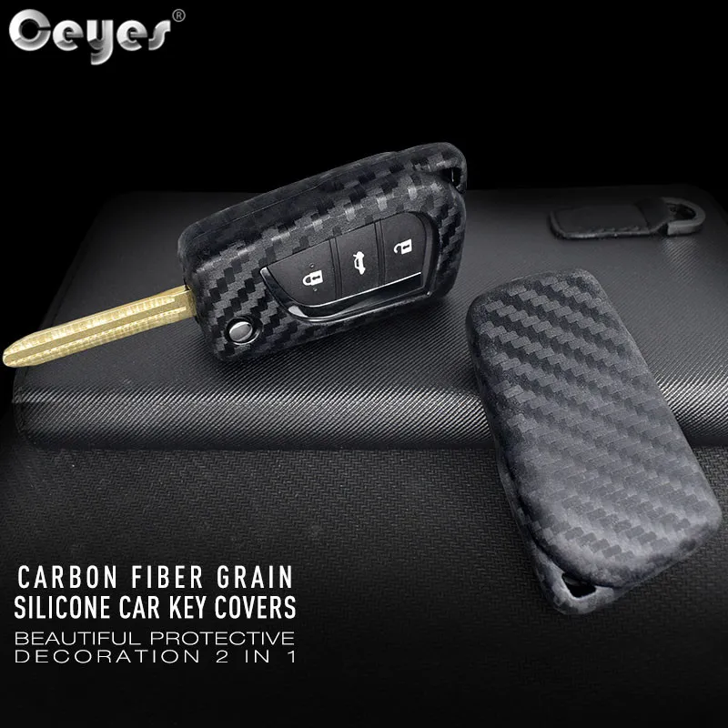 

Ceyes Car Styling Carbon Fiber Protect Shells Covers Case For Toyota New Rav4 Auris Corolla Avensis Verso Yaris Aygo Accessories