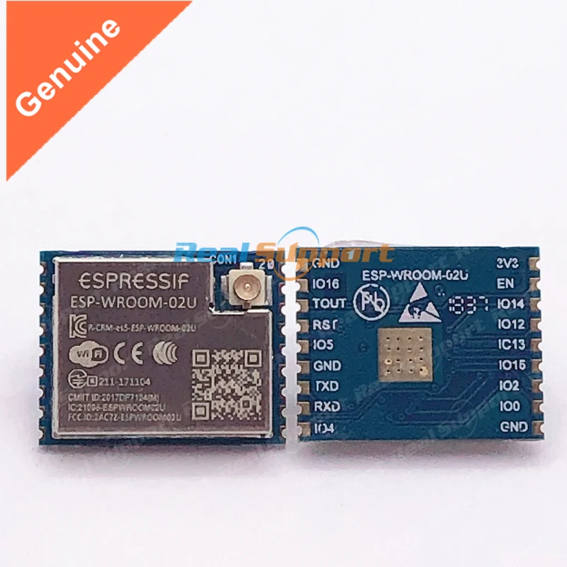 US $170.00 100PCS ESP8266 ESPWROOM02U for Smart Home Module SMD Module UART Mode external IPEX antenna Espressif Original