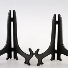 Украшение дома Пластик черный Дисплей Мольберт 5 дюймов высотой для 4-дюймовый 5-дюймовый фоторамки стенд держатель