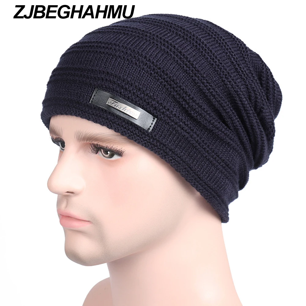 

2017 Brand Beanies Knit Winter Hats For Men Women Beanie Men's Winter Hat Caps Bonnet Outdoor Ski Sports Warm Baggy Cap B009