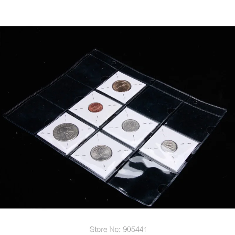 10 x Coin Holder Flips 12 Pocket Album Pages Conventional Size Exclusive Suitable for Paper Coin Holders Flips