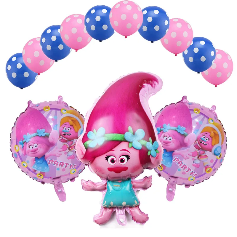 

13pcs/lot 74*44cm Cartoon Trolls Balloon Birthday Party Supplies Trolls Latex Balloon Kids Toys Helium Ballon Decoration