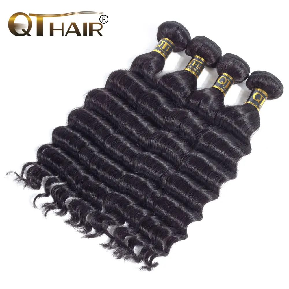 QThair Malaysian Loose Wave Bundles 1PC Non remy font b Hair b font Weft 100 font