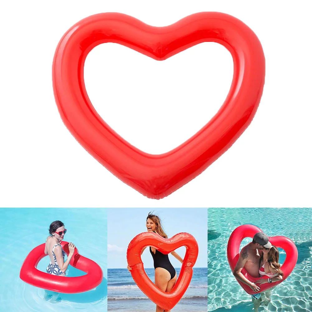 

Sweat Heart Swimming Ring Inflatable Mattress Pool Float Water Fun Circle for Adult Child Party Toys BB55